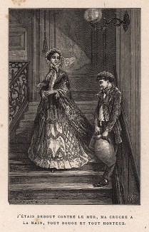 Иллюстрация 4 ко второй части автобиографического романа Альфонса Доде "Малыш". Париж, 1874