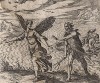 Коронида превращается в ворона. Гравировал Антонио Темпеста для своей знаменитой серии "Метаморфозы" Овидия, л.15. Амстердам, 1606