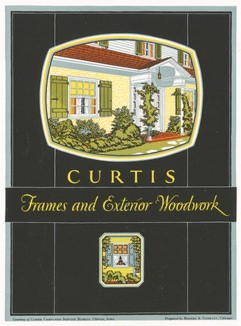 Реклама деревянных ставен и окон фирмы Curtis. 