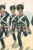 Солдаты первого гренадерского полка шведской лейб-гвардии в униформе образца 1807-14 гг. Svenska arméns munderingar 1680-1905. Стокгольм, 1911
