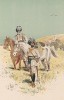 Полевая форма офицеров 3-го бенгальского полка колониальных войск Британской империи (из "Иллюстрированной истории верховой езды", изданной в Париже в 1893 году)