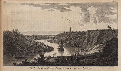 Вид из Дардем-Дауна, близ Бристоля (Англия) (из A New Display Of The Beauties Of England... Лондон. 1776 г. Том 2. Лист 307)