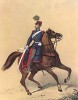 Офицер 1-го, короля Карла кавалерийского полка королевства Вюртемберг в 1864 году (из популярной в нацистской Германии работы Мартина Лезиуса Das Ehrenkleid des Soldaten... Берлин. 1936 год)