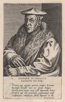 Ян ван Скорел (1495 -- 1562 гг.) -- выдающийся голландский мастер Северного Возрождения. Так же был священнослужителем, инженером, архитектором, музыкантом, писателем. Гравюра Яна Вирикса.