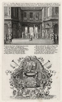 1. Авимелех и Авраам 2. Пир у Авимелеха (из Biblisches Engel- und Kunstwerk -- шедевра германского барокко. Гравировал неподражаемый Иоганн Ульрих Краусс в Аугсбурге в 1700 году)