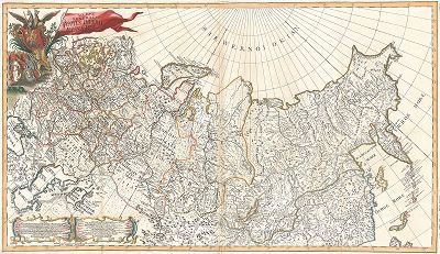 Генеральная карта Российской империи 1745 года.  Atlas Russicus mappa una generali ... Petropolitanae, Санкт-Петербург, 1745.  