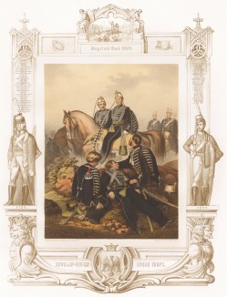 Смерть гусара (из "Истории шведских полков" члена шведского парламента Юлиуса Манкела. Стокгольм. 1864 год)