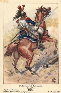 1812 г. Кавалерист 4-го кирасирского полка французской армии. Коллекция Роберта фон Арнольди. Германия, 1911-28