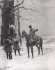 Прусские мушкетёры и драгун зимой 1812 г. Илл. Рихарда Кнотеля, Die Deutschen Befreiungskriege 1806-15. Берлин, 1901
