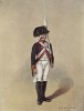 Артиллерист (канонир) в форме образца 1797 года (лист IX работы "История мундира королевской артиллерии в 1625--1897 годах", изданной в Париже в 1899 году)