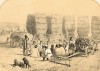 Роздых молдавского обоза в степи (Русский художественный листок. № 26 за 1853 год)