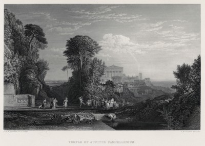 Храм Юпитера (лист из альбома "Галерея Тёрнера", изданного в Нью-Йорке в 1875 году)