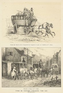 Общественный транспорт 1830-х годов. L'automobile, Париж, 1935