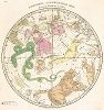 Годовая карта созвездий северной околополярной области. Atlas, designed to illustrate The Geography of the heavens by Elijah H. Burritt, л.8, Нью-Йорк, 1841