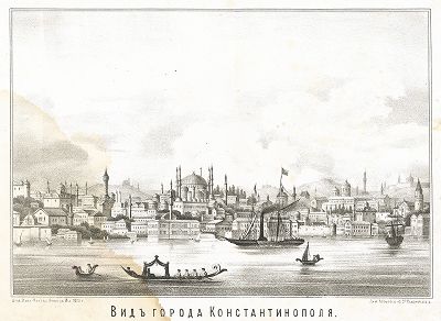 Вид города Константинополя в 1878 году. 