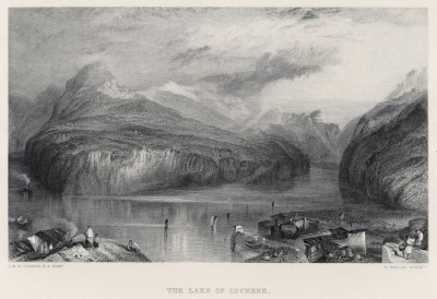 Люцернское озеро (лист из альбома "Галерея Тёрнера", изданного в Нью-Йорке в 1875 году)
