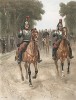 1885 год. Парадный эскадрон французской тяжёлой кавалерии (из Types et uniformes. L'armée françáise par Éduard Detaille. Париж. 1889 год)