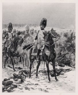 Французские конные гренадеры при Прейсиш-Эйлау (иллюстрация к известной работе "Кавалерия Наполеона", изданной в Париже в 1895 году)
