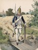 Униформа гренадера Великого герцогства Гессен-Дармштадт образца 1752 г. Uniformenkunde Рихарда Кнотеля, часть 2, л.48. Ратенау (Германия), 1891