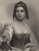 Сильвия, героиня пьесы Уильяма Шекспира "Два веронца". The Heroines of Shakspeare. Лондон, 1850-е гг.