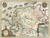 Карта восточной Фризии и района вокруг городов Эмден и Норден. Typus Frisiae orientalis. Составил Ян Янсониус. Амстердам, 1636