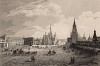 Красная площадь в Москве (из L'Univers. Histoire et Description de tous les Peuples. Russie. Париж. 1838 год (лист