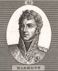 Огюст-Фредерик-Луи Виес де Мармон (1774-1852), при осаде Тулона познакомился с Наполеоном (1793), бригадный генерал (1798), участник египетского похода и почти всех наполеоновских войн, маршал Франции (1809). Имел титул герцога Рагузского.
