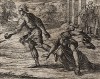 Гиппомен побеждает Аталанту в беге. Гравировал Антонио Темпеста для своей знаменитой серии "Метаморфозы" Овидия, л.97. Амстердам, 1606