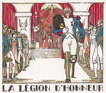 Первая церемония награждения кавалеров учрежденным Наполеоном орденом Почетного легиона 14 июля 1804 года. Pictorial History of Napoleon by Andre Collot, 1930. 