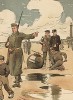 Сапёры обезвреживают мину, выброшенную на голландский берег (Onze Kustwacht (голл.). Из редкой брошюры, изданной военным ведомством нейтральной Голландии зимой 1915 года)