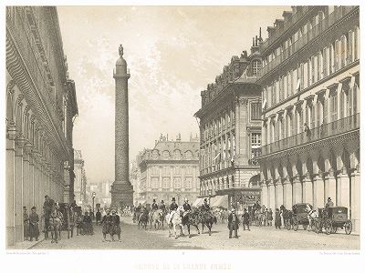 Вандомская колонна (прежнее название колонна Великой Армии) (из работы Paris dans sa splendeur, изданной в Париже в 1860-е годы)