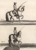 Выездка. Рысь на месте и epaule en dedans (Ивердонская энциклопедия. Том VII. Швейцария, 1778 год)