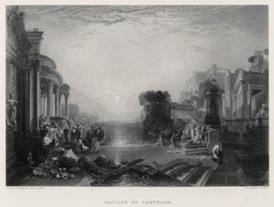 Разрушение Карфагена (лист из альбома "Галерея Тёрнера", изданного в Нью-Йорке в 1875 году)