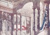 Décor du baptême. Баптистерий. Леон Бакст, эскиз декорации для балета "Спящая красавица". L'œuvre de Léon Bakst pour "La Belle au bois dormant", л.VII. Париж, 1922