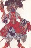 Garde de la reine. Гвардеец королевы. Леон Бакст, эскиз костюма для балета "Спящая красавица". L'œuvre de Léon Bakst pour "La Belle au bois dormant", л.X. Париж, 1922