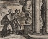 Ифис просит Изиду обратить её в мужчину. Гравировал Антонио Темпеста для своей знаменитой серии "Метаморфозы" Овидия, л.90. Амстердам, 1606