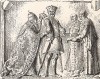 Фридрих II Бранденбургский, он же Фридрих Железный зуб (1413-1471), курфюрст и маркграф Бранденбургской марки в 1437-70 гг. Стоит между двух польских принцев, вручающих ему корону Польши, и Папой Римским, вручающим корону Богемии