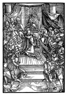 Принятие княжеского титула. Гравюра Ганса Шауфелейна из Ulrich Tengler / Der Neue Laienspiegel. Аугсбург, 1511