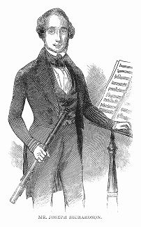 Мистер Джозеф Ричардсон -- британский флейтист, воспитанник Королевской академия музыки в Лондоне, член британской общественной и музыкальной организации "Анакреонтическое общество" (The Illustrated London News №89 от 13/01/1844 г.)