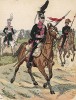 Униформа лёгкой кавалерии Ганзейского легиона образца 1814 г. Uniformenkunde Рихарда Кнотеля, часть 2, л.47. Ратенау (Германия), 1891