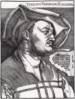 Портрет Ульриха Варнбюлера, советника императора Максимилиана I (гравюра Альбрехта Дюрера)