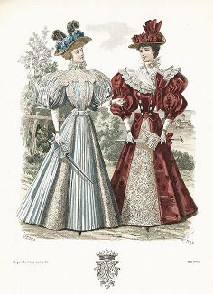 Французская мода из журнала Le Salon de la Mode, выпуск № 24, 1895 год.