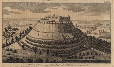 Замок Бельвуар в Линкольншире, резиденция герцога Ратленда (из A New Display Of The Beauties Of England... Лондон. 1776 г. Том 2. Лист 83)