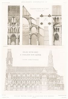 Церковь Нотр-Дам-ан-Во в Шалон-ан-Шампань (XII-XIV века), лист 2. Archives de la Commission des monuments historiques, т.3, Париж, 1898-1903. 