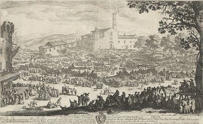 Ярмарка в Импрунете. Знаменитый офорт Жака Калло, 1620 год. 