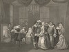 Королевский маскарад в Сомерсет Хауc, 1755. Русский посол в Лондоне граф Чернышев дает бал-маскарад в Сомерест Хаус по случаю рождения цесаревича Павла I. Присутствуют король Англии Георг II, принц и принцесса Уэльсские, принц Эдвард. Лондон, 1838