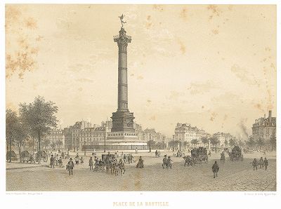 Площадь Бастилии (из работы Paris dans sa splendeur, изданной в Париже в 1860-е годы)