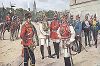 Офицеры прусской гвардейской кавалерии (лейб-гусар, конногвардеец, кирасир, кавалергард, драгуны,  конногвардеец, кирасир, кавалергард, драгуны и уланы) перед парадом в парке Люстгартен близ Потсдама в 1890- е гг.