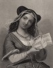 Миссис Форд, героиня пьесы Уильяма Шекспира "Виндзорские проказницы". The Heroines of Shakspeare. Лондон, 1850-е гг.
