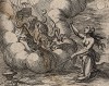 Медея молит богов о помощи. Гравировал Антонио Темпеста для своей знаменитой серии "Метаморфозы" Овидия, л.63. Амстердам, 1606